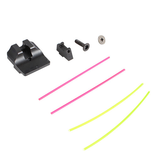 Guns Modify W style Steel CNC Fiber Optic Sight Set for TM/GM/WE G series