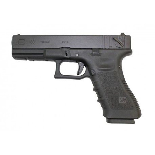 WE G18c Gen 3 GBB Pistol Black