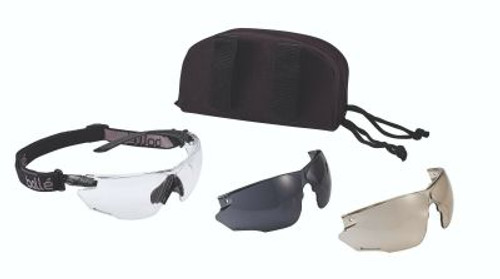 Bolle Combat Kit Platinum Clear Military Safety Glasses