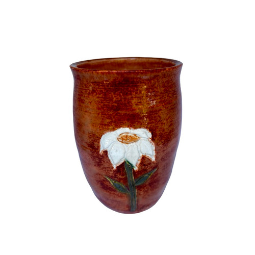 Orange Daisy Vase