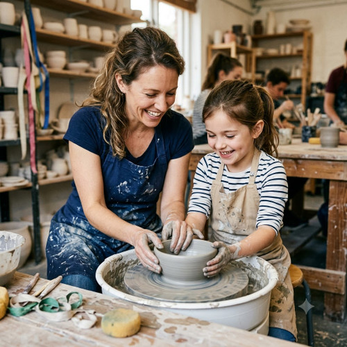 Family Pottery Wheel (1 Session) July 16 (3:00-5:30 PM)