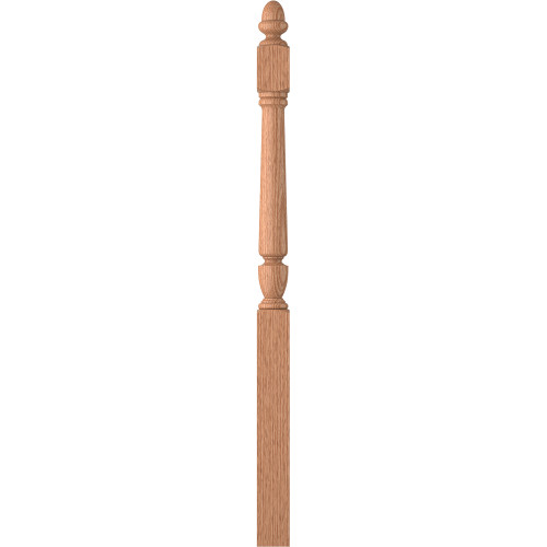 F3042 Oak Newel - Starting Fluted - 3-1/2"