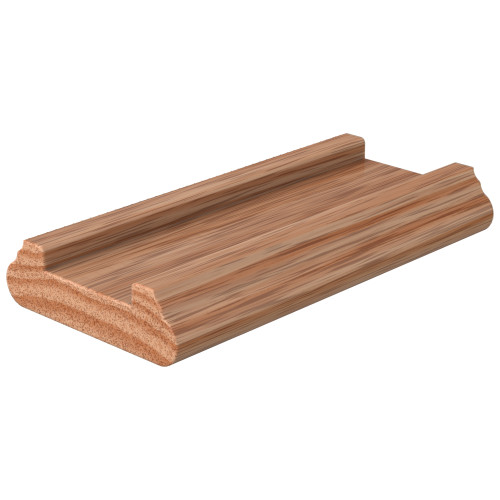 6045 Oak Shoe Rail Plowed - 1-1/4"