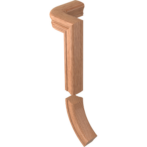 7276 Oak 2Rise Gooseneck No Cap Fitting - Right Hand