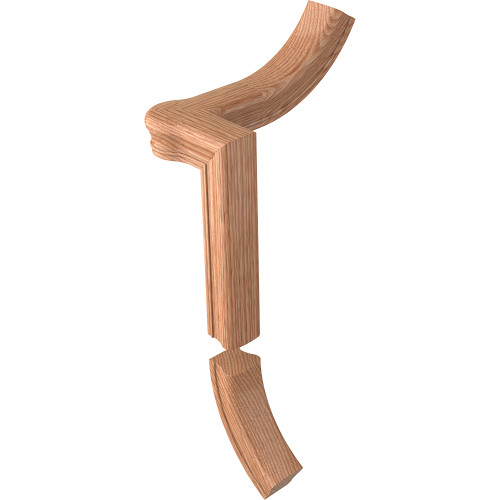 7265 Oak 2Rise Gooseneck W/ Cap Fitting - Right Hand