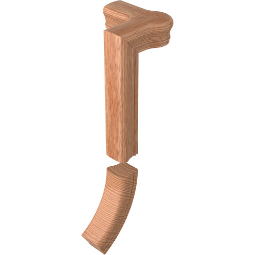 7281 Oak 2Rise Gooseneck W/ Cap Fitting - Left Hand