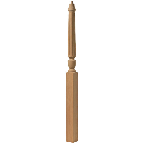 F3015 Maple Newel - Landing Fluted - 3-1/2"