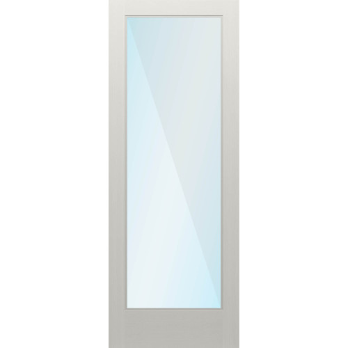 Translucent Glass / White Unfinished Door 30" x 80"