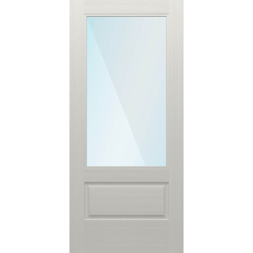 Nova 90 Direct Glazed 3/4-Lite Translucent Privacy Glass / White Unfinished Door 30" x 68"