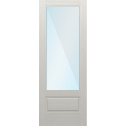 Nova 90 Direct Glazed 3/4-Lite Translucent Privacy Glass / White Unfinished Door 30" x 80"