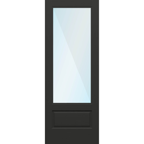 Nova 90 Direct Glazed 3/4-Lite Clear Glass / Black Onyx Door 28" x 80"
