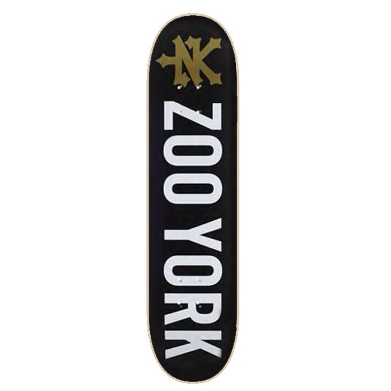 ZOO YORK DECK ズーヨーク デッキ TEAM OG 95 LOGO BLOCK WHITE 7.5