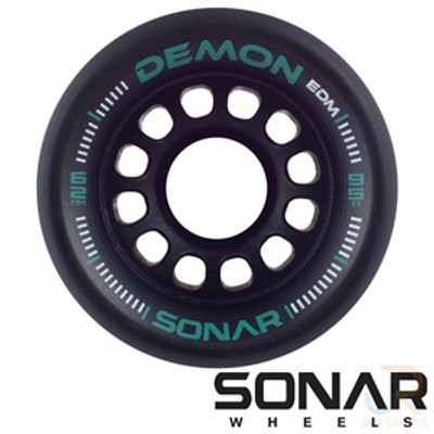 RADAR WHEELS (4) - SONAR DEMON EDM - BLACK 62mm/95a