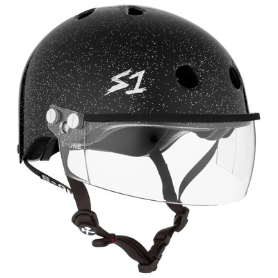 S1 Lifer Helmets inc Visor - Black Glitter