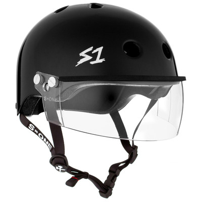 S1 Lifer Helmets inc Visor - Black Gloss