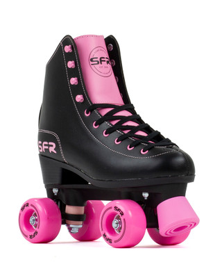 SFR Figure Quad Roller Skates - Black / Pink