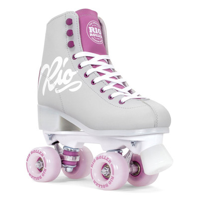 Rio Roller Script Quad Roller Skates - Grey / Purple