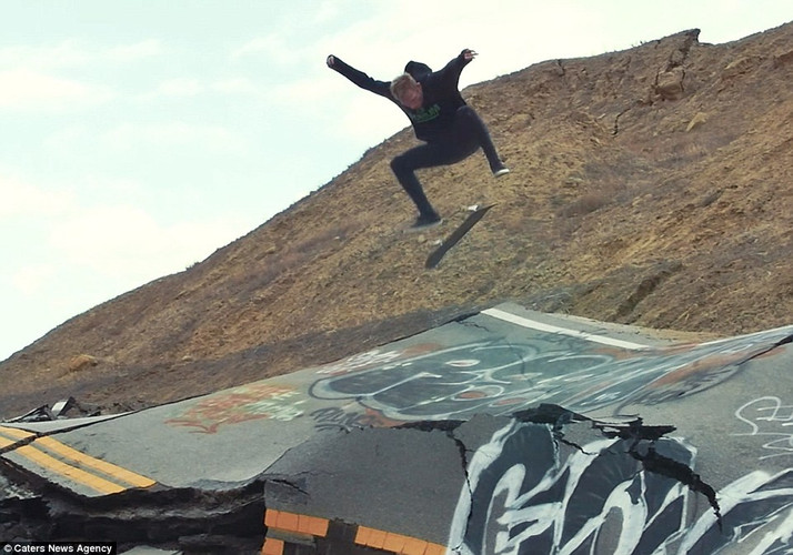 Giant Skatepark created from Landslide Giant Skatepark created from Landslide