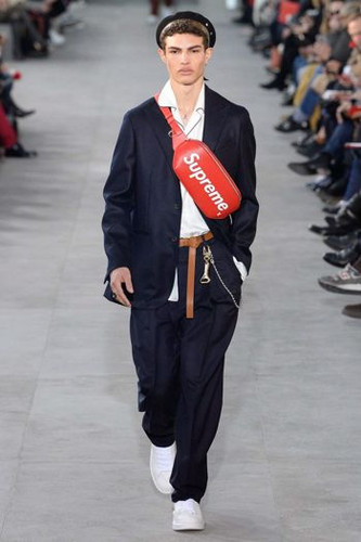 In Supreme's collaboration with Louis Vuitton, high fashion and