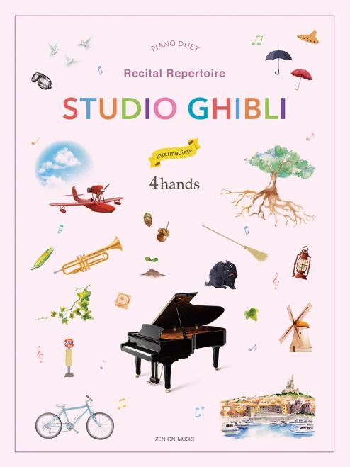 Studio Ghibli Recital Repertoire for 4 Hands Piano Duet - Intermediate