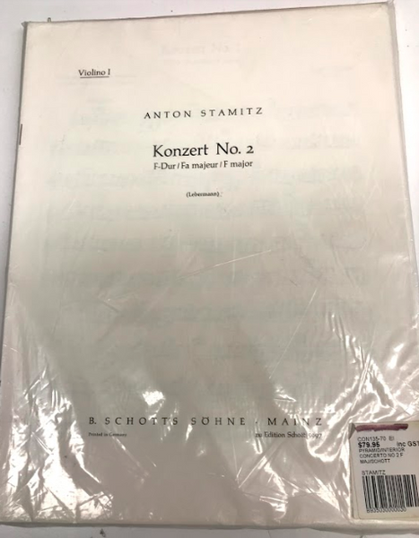 Anton Stamitz Konzert No. 2 in F Major for String Orchestra