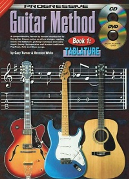 Progressive Guitar Method Tablature Bk 1 - incl. CD & DVD