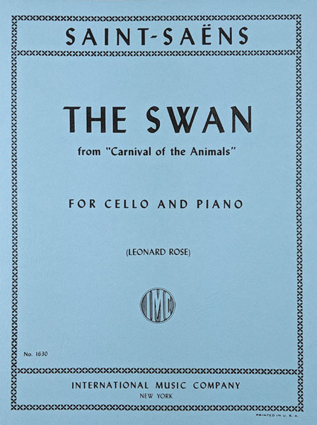 Saint-Saens: The Swan from 'Carnival of the Animals'' for Cello and Piano