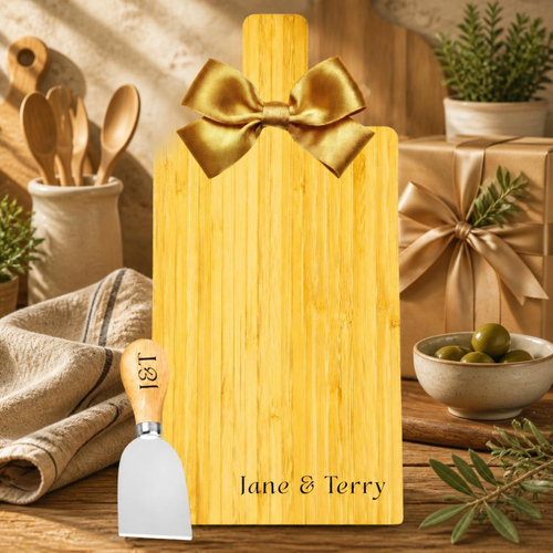 Personalized Cheese Board & Knife
