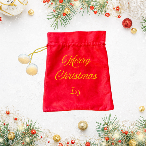 Personalized Christmas Drawstring bag