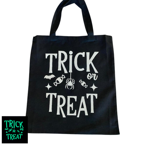 Trick or Treat Glow In the Dark Halloween Tote Bag