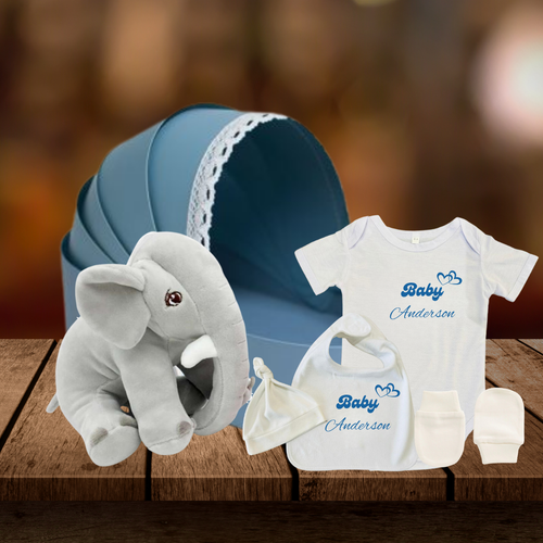 Tiny Toes Cradle basket personalized gift for baby
