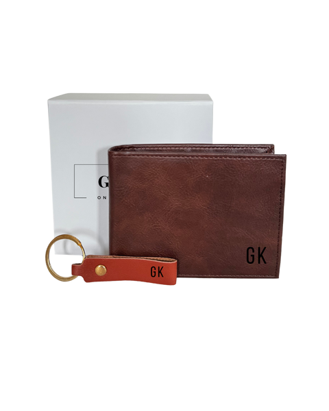 Personalized Leather Gift Set for Him