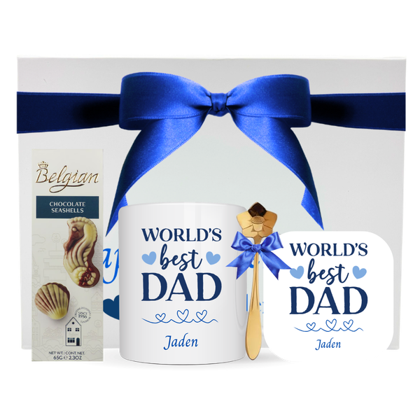 Father's Day Personalized Mug and Coaster Hamper