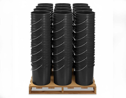 Pallet: 150 x 6-Gallon Food-Grade Plastic Buckets with Handles - $1,050