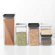 Stackable Square Canister 0.7L Dark Grey Lid