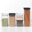 Stackable Square Canister 0.7L Light Grey Lid