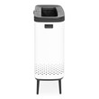 BO Laundry Bin Hi 2 x 45L White