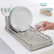 Compact Dish Drying Rack - Mid Grey