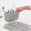 Compact Dish Drying Rack - Mid Grey