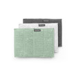 Microfibre Cleaning Pads, Set of 3, 16x22 cm (Dark Grey / Light Grey / Jade Green)