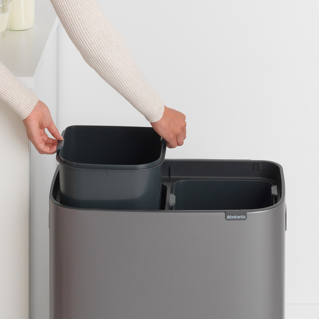 Cubo De Basura Brabantia Bo Touch Bin Platinum 2x30l con Ofertas en  Carrefour