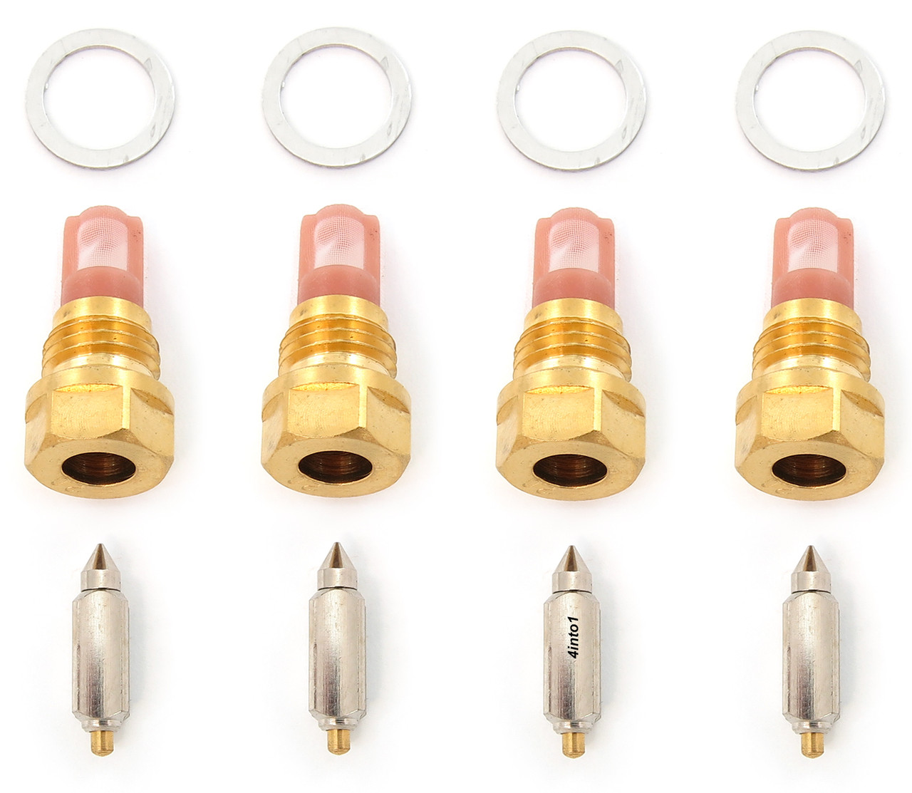 Set of 4 - Float Needle Valve Assemblies - Honda CB750F 75-76