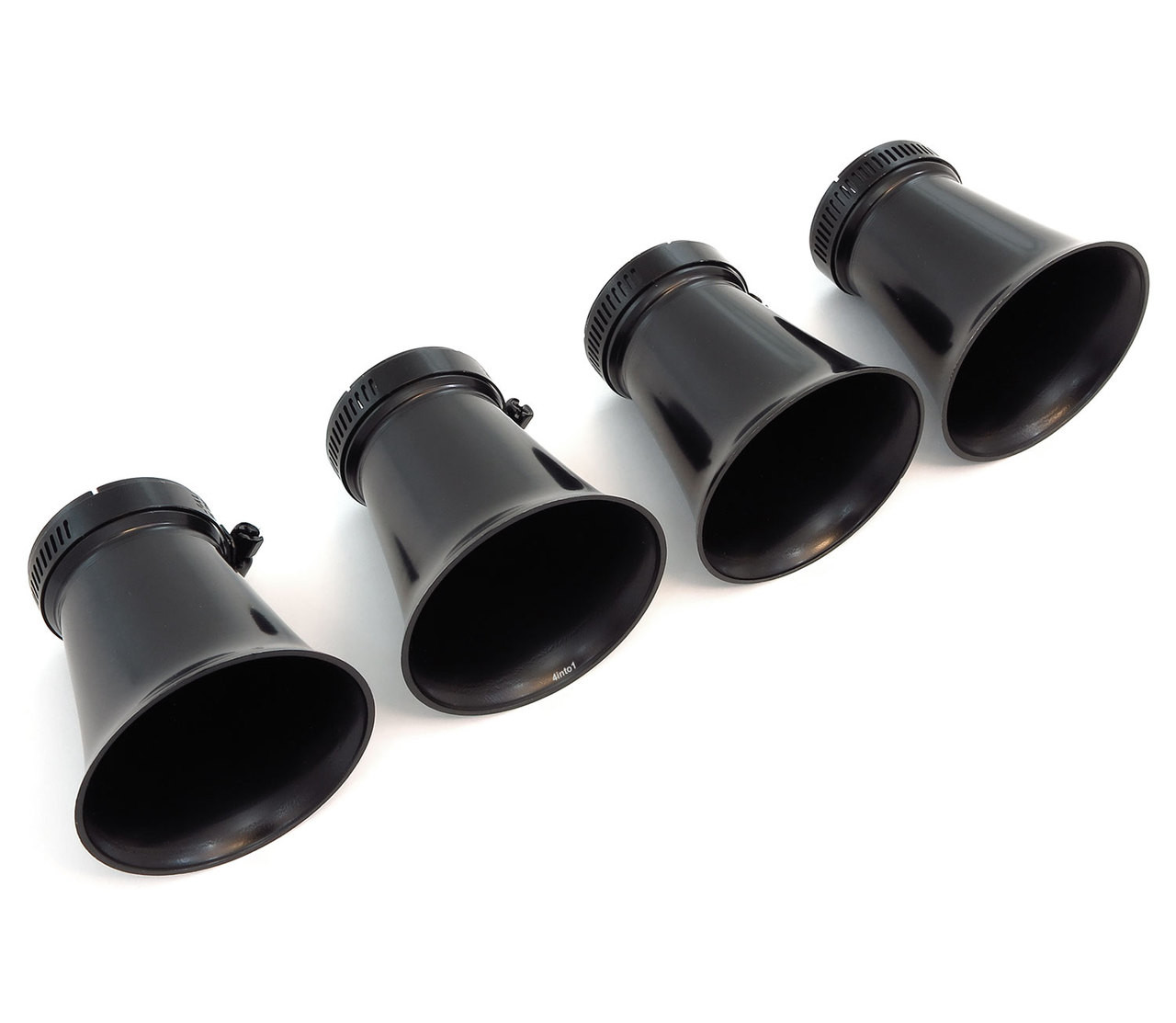 Set of 4 Black Velocity Stacks - 35mm - Honda CB350F CB400F