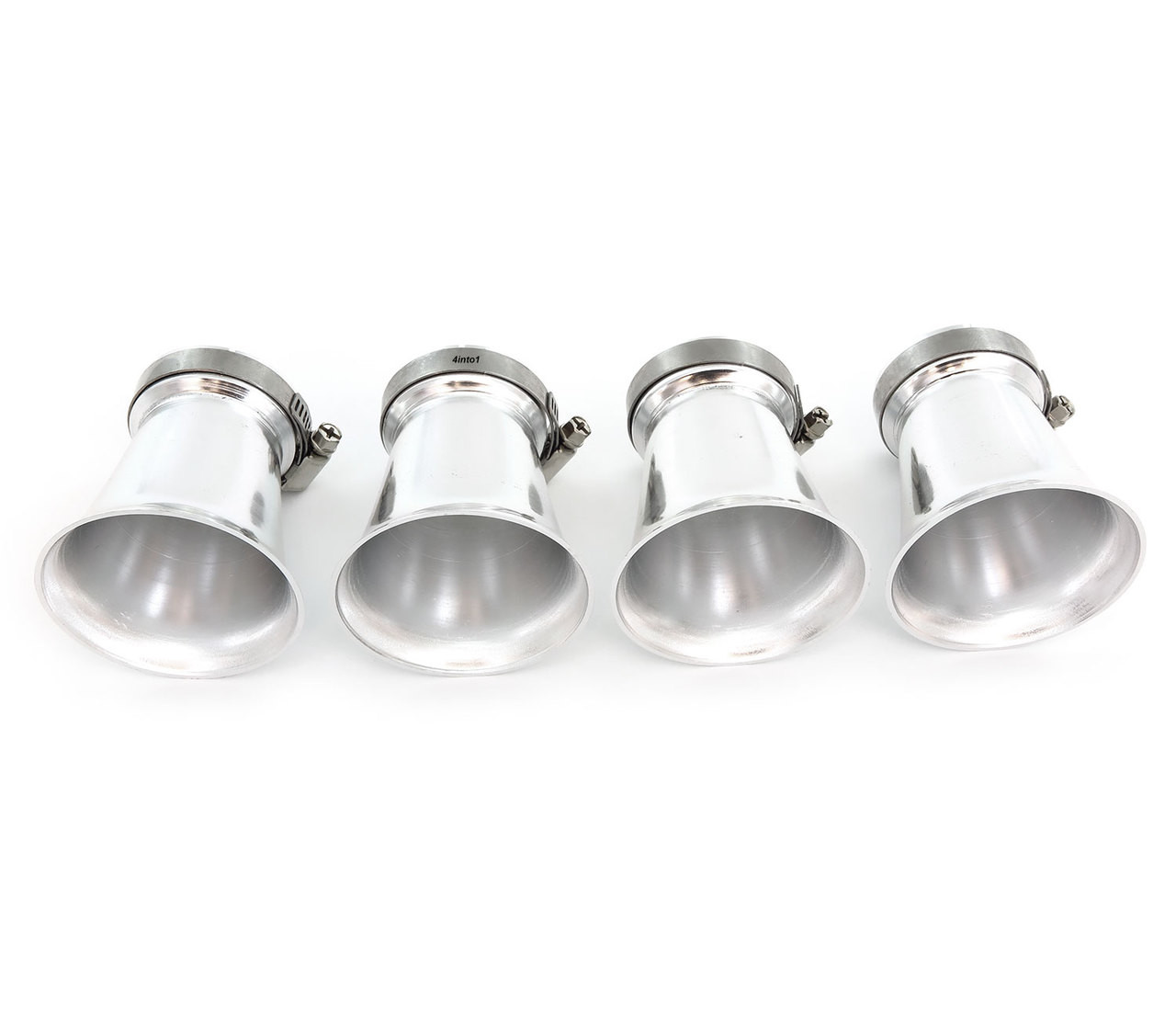 Set of 4 Silver Velocity Stacks - 39mm - Honda CB500/550/750