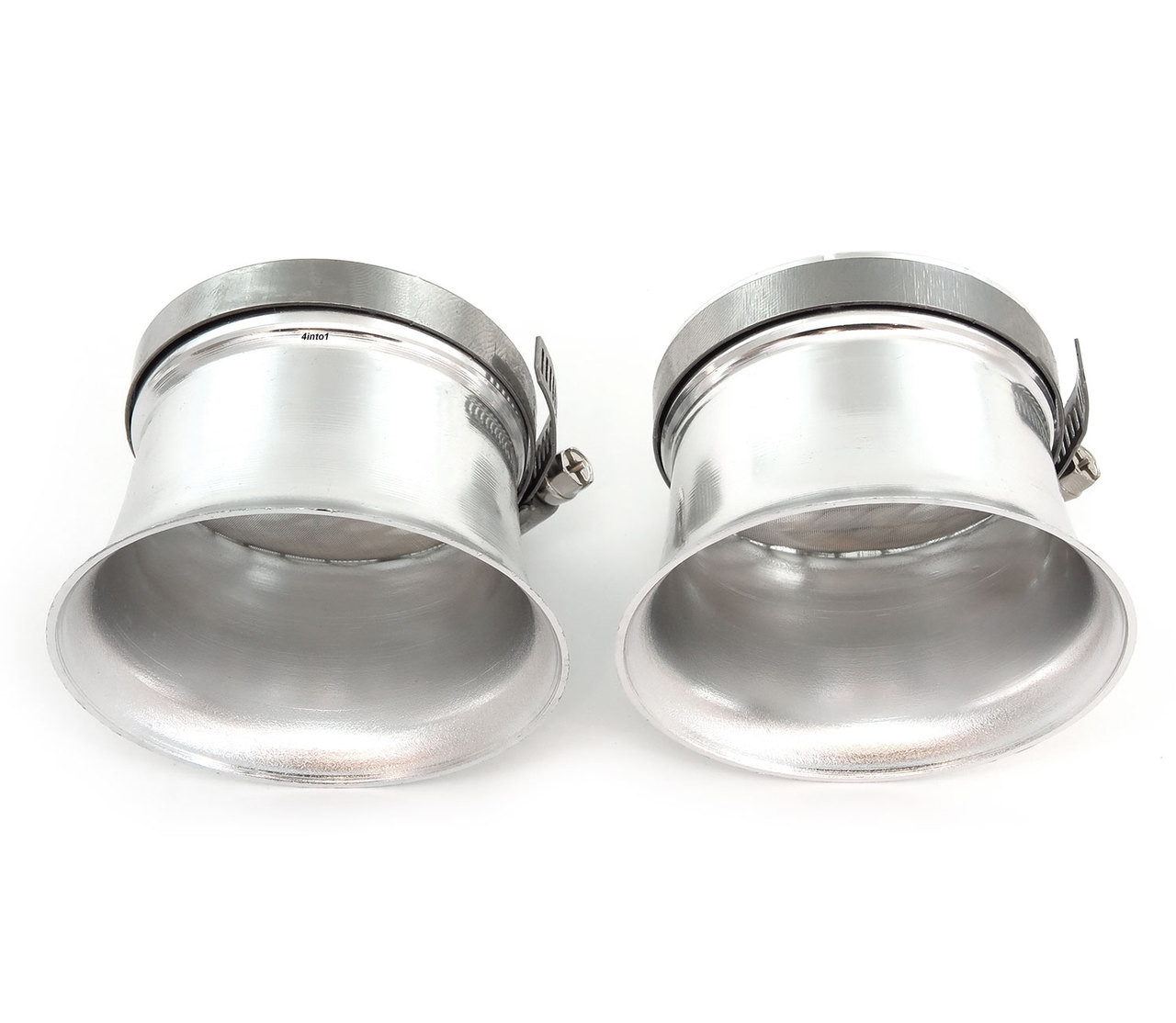Set of 2 Silver Shorty Velocity Stacks - 54mm - Honda CB