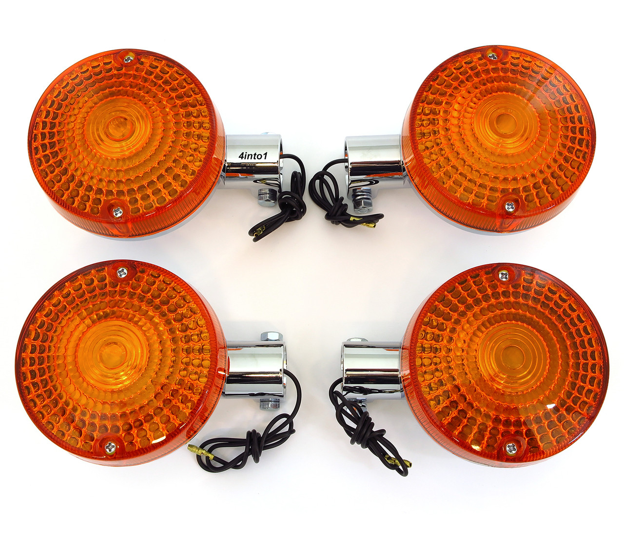 Set of 4 Reproduction Turn Signals - Single Filament - Honda CB400