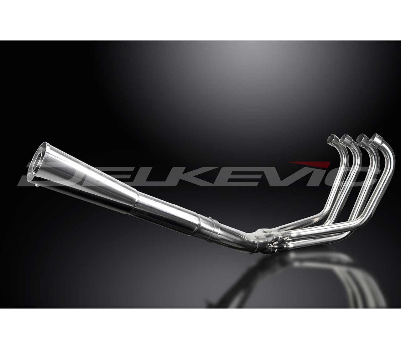 Delkevic 4into1 Stainless Steel Exhaust - Megaphone Muffler