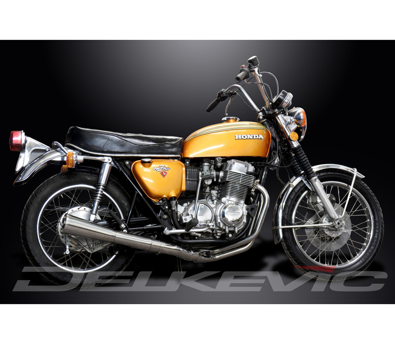 Delkevic 4into1 Stainless Steel Exhaust - Megaphone Muffler