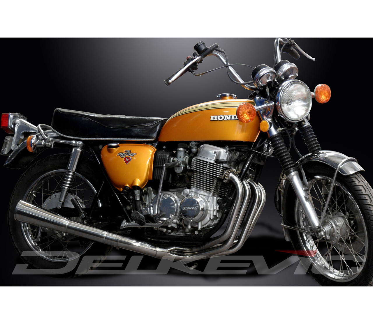 Delkevic 4into1 Stainless Steel Exhaust - Megaphone Muffler