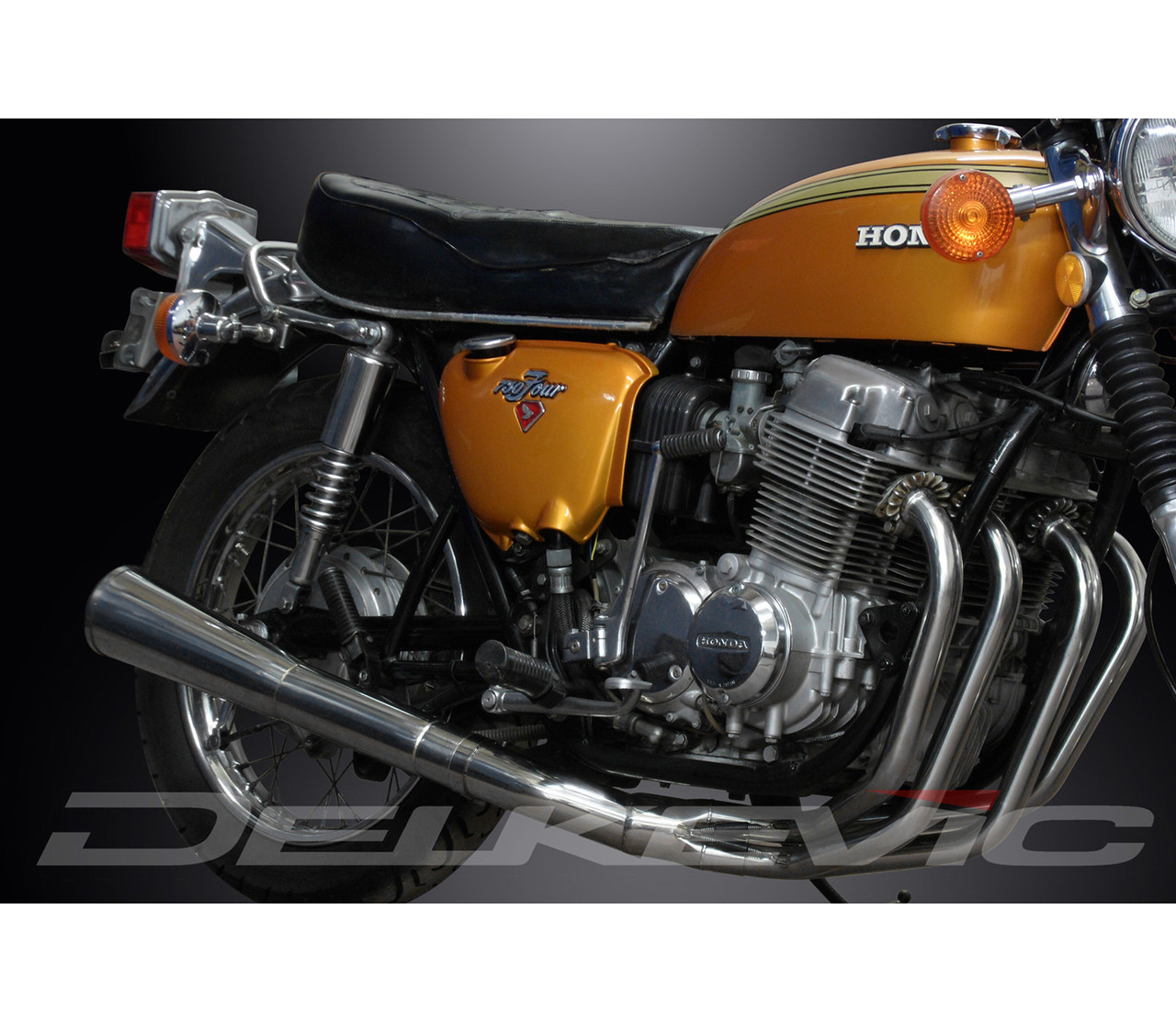 Delkevic 4into1 Stainless Steel Exhaust - Megaphone Muffler